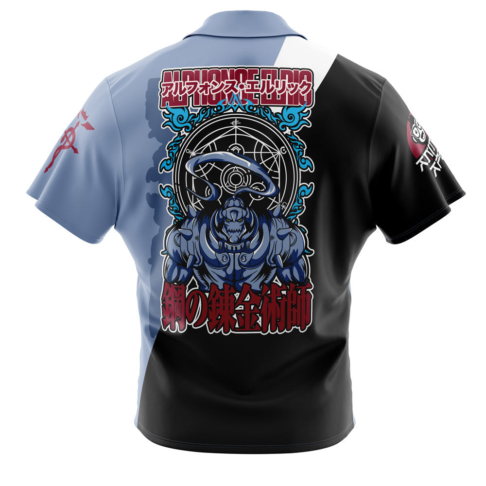 Alphonse Elric Fullmetal Alchemist Button Up Hawaiian Shirt