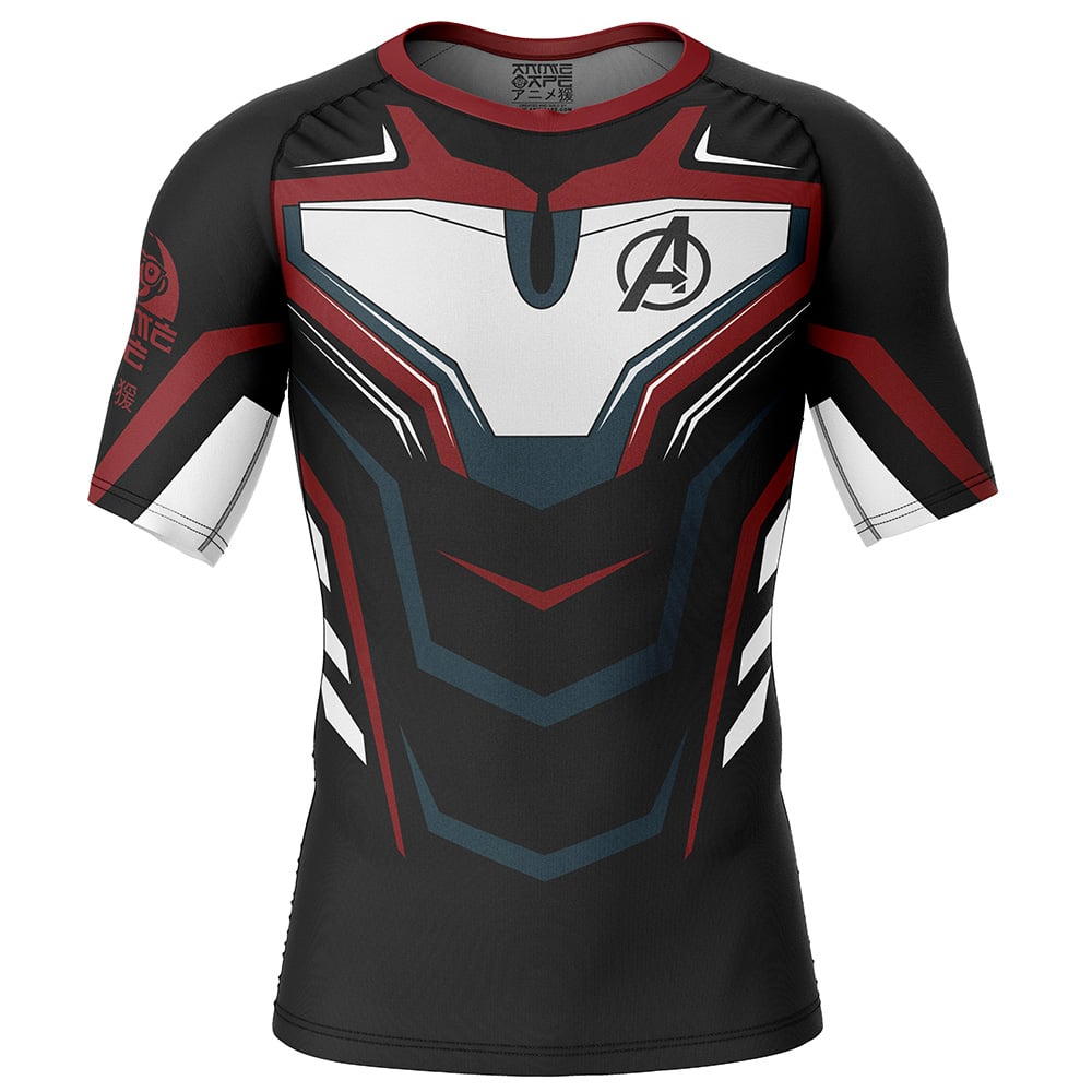 Avengers Endgame Short Sleeve Rash Guard Compression Shirt