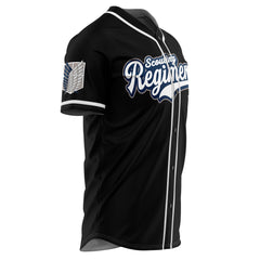 Black Scouting Regiment Attack on Titan Baseball Jersey