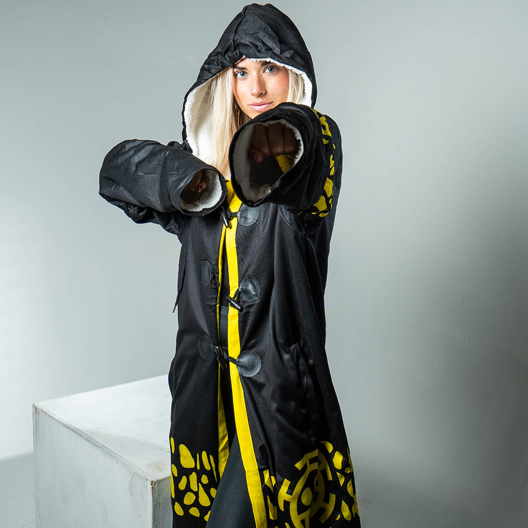 Black Trafalgar D. Water Law Punk Hazard One Piece Dream Cloak Coat
