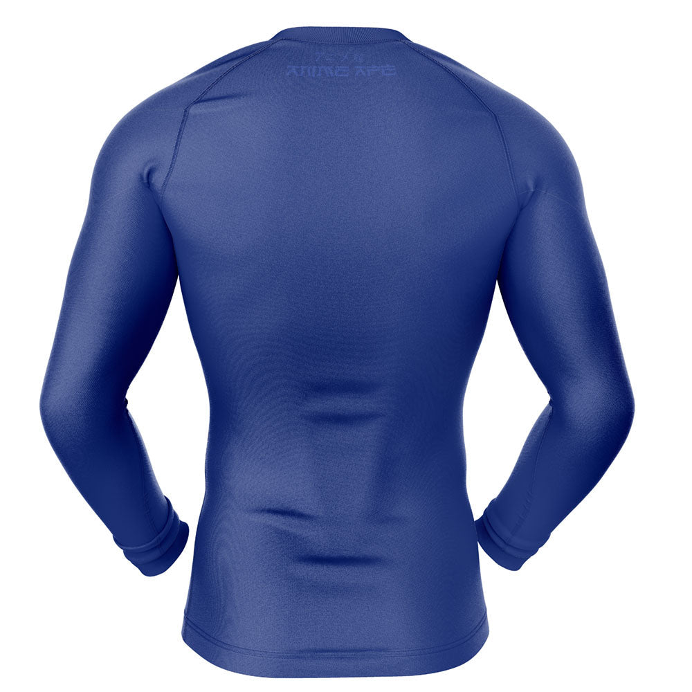 Blue Majin Vegeta Dragon Ball Z Long Sleeve Rash Guard Compression Shirt