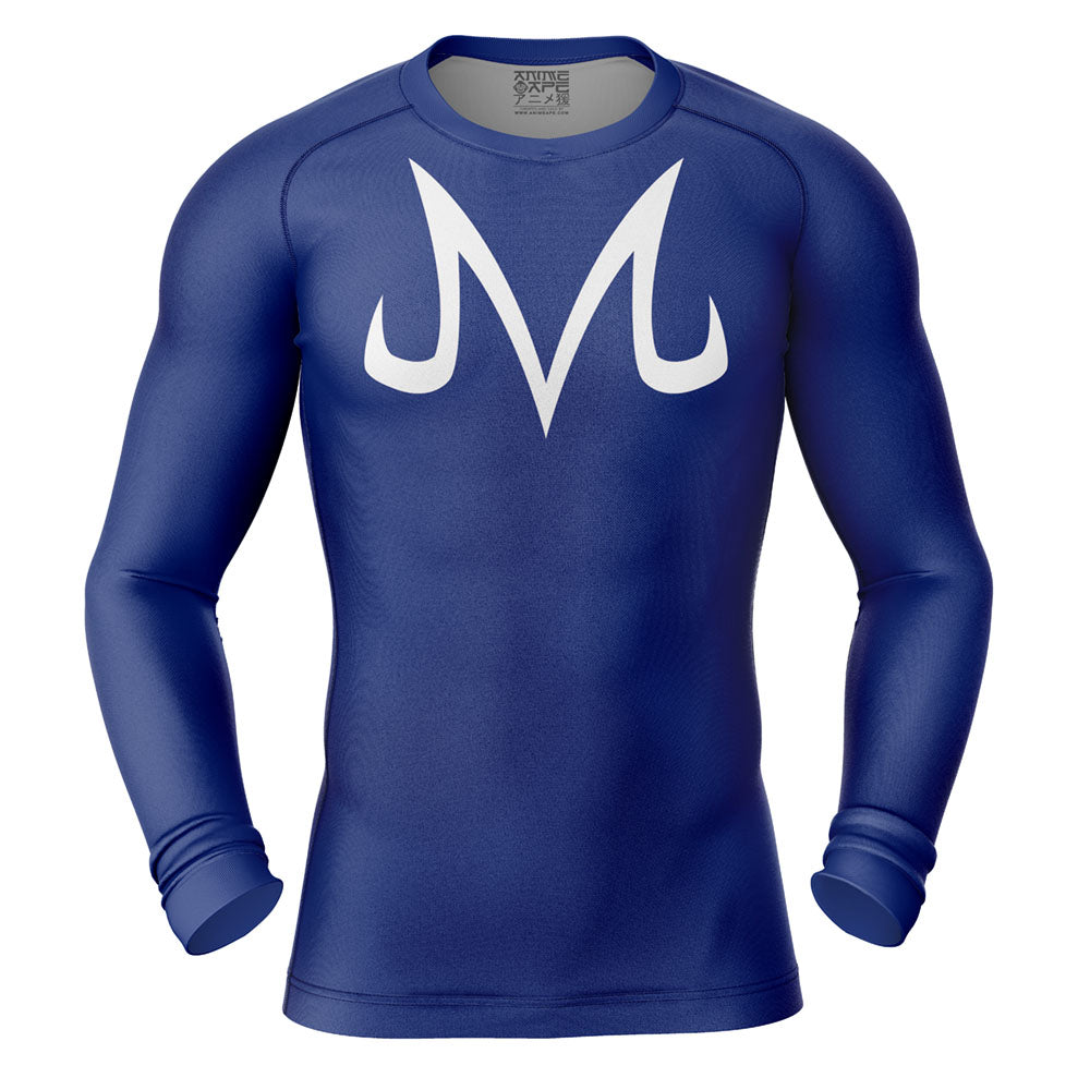 Blue Majin Vegeta Dragon Ball Z Long Sleeve Rash Guard Compression Shirt