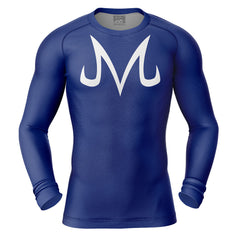 Blue Majin Vegeta Dragon Ball Z Long Sleeve Rash Guard Compression Shirt