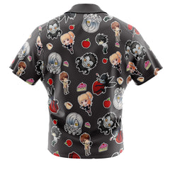 Chibi Death Note Pattern Button Up Hawaiian Shirt