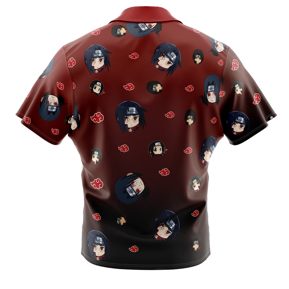 Itachi Uchiha Pattern Button Up Hawaiian Shirt