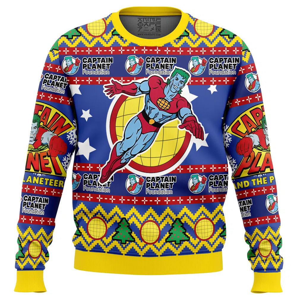 Captain Planet and the Planeteers Ugly Christmas Sweater