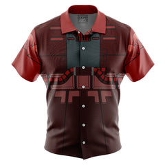 Char's Zaku II Mobile Suit Gundam 0079 Button Up Hawaiian Shirt