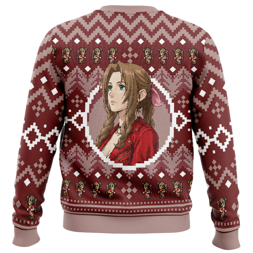 Christmas Aerith Final Fantasy VII Ugly Christmas Sweater