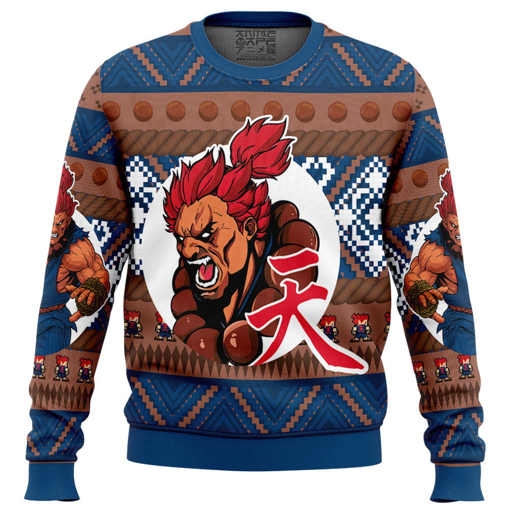 Christmas Akuma Street Fighter Ugly Christmas Sweater