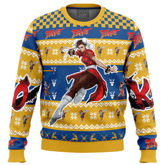 Christmas Chun Li Street Fighter Ugly Christmas Sweater