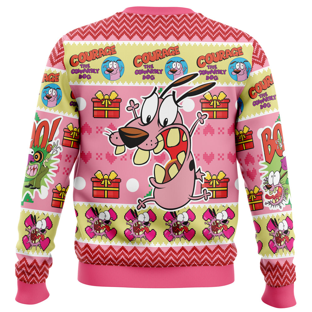 Christmas Courage The Cowardly Dog Ugly Christmas Sweater