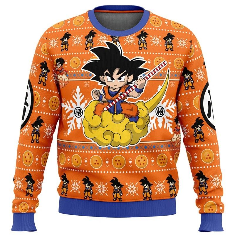 Kitsukai "Goku (Nimbus & Power Pole)" Dragon Ball Z Ugly Christmas Sweater