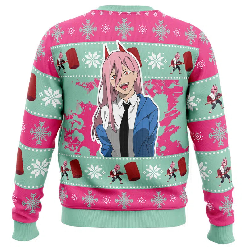 Kitsukai "Power (Blood Fiend)" Chainsaw Man Ugly Christmas Sweater