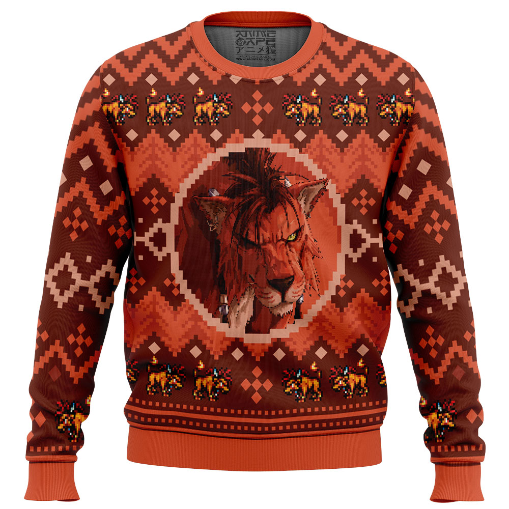 Christmas Red XIII Final Fantasy VII Ugly Christmas Sweater