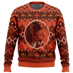 Christmas Red XIII Final Fantasy VII Ugly Christmas Sweater
