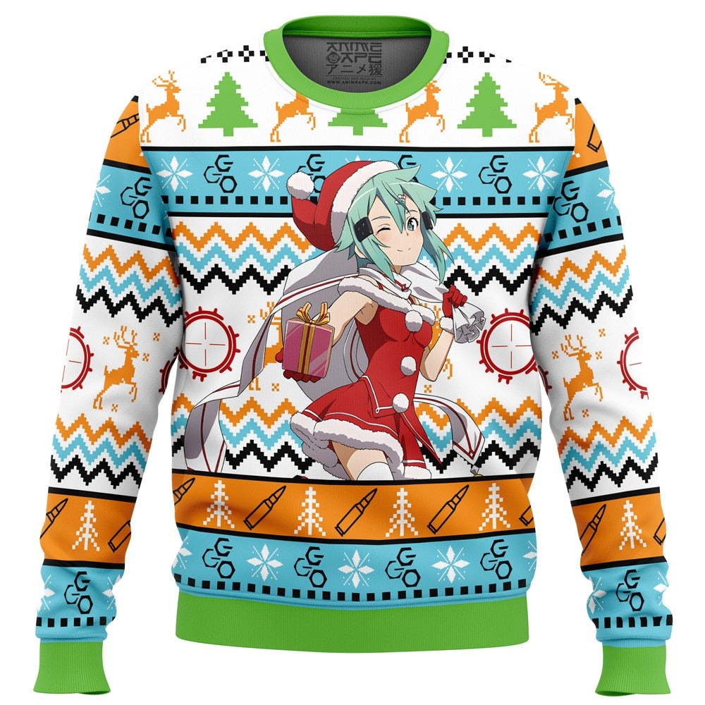 Christmas Sinon Sword Art Online Ugly Christmas Sweater