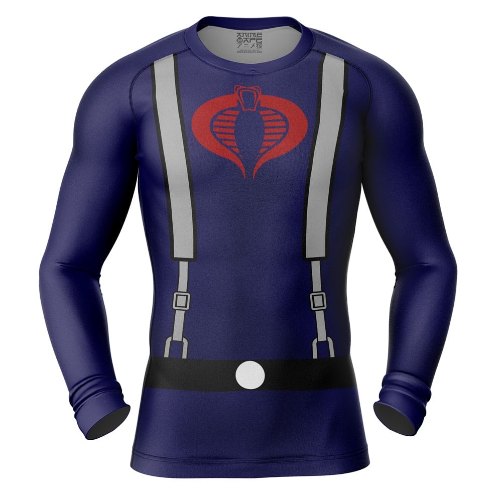 Cobra Trooper Cartoon Version GI Joe Long Sleeve Rash Guard Compression Shirt