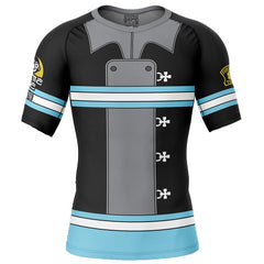 Company 8 Fire Force Short Sleeve Rash Guard Compression Shirt