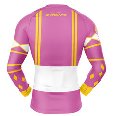 Pink Ranger Ninjetti Rangers Long Sleeve Rash Guard Compression Shirt
