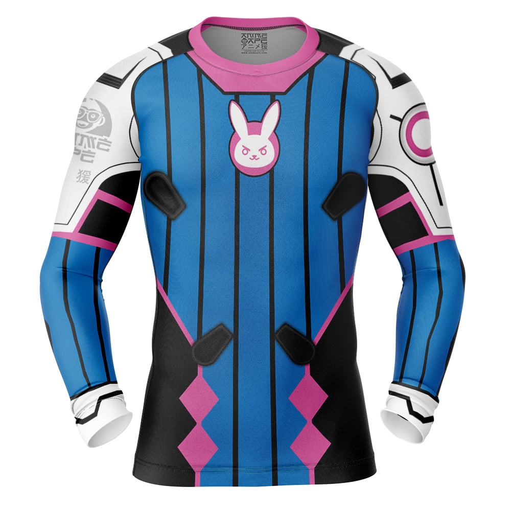D.VA Overwatch Long Sleeve Rash Guard Compression Shirt
