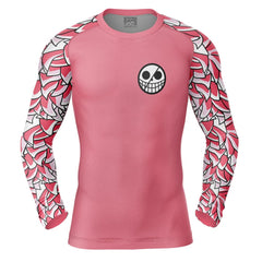 Doflamingo One Piece Long Sleeve Rash Guard Compression Shirt