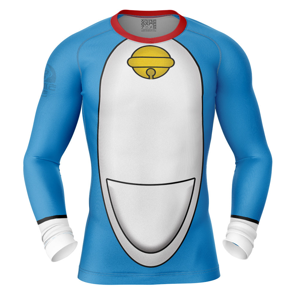 Doraemon Long Sleeve Rash Guard Compression Shirt