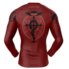Edward Elric V2 Fullmetal Alchemist Long Sleeve Rash Guard Compression Shirt