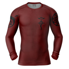Edward Elric V2 Fullmetal Alchemist Long Sleeve Rash Guard Compression Shirt