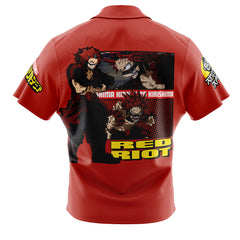 Eijiro Kirishima My Hero Academia Button Up Hawaiian Shirt