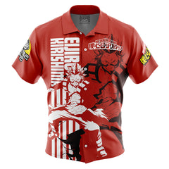 Eijiro Kirishima My Hero Academia Button Up Hawaiian Shirt