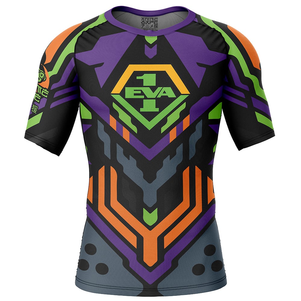 Eva 01 Short Sleeve Rash Guard Compression Shirt