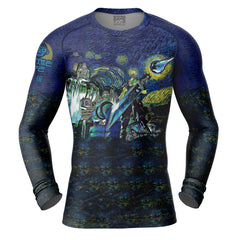 Final Fantasy 7 Starry Night Long Sleeve Rash Guard Compression Shirt