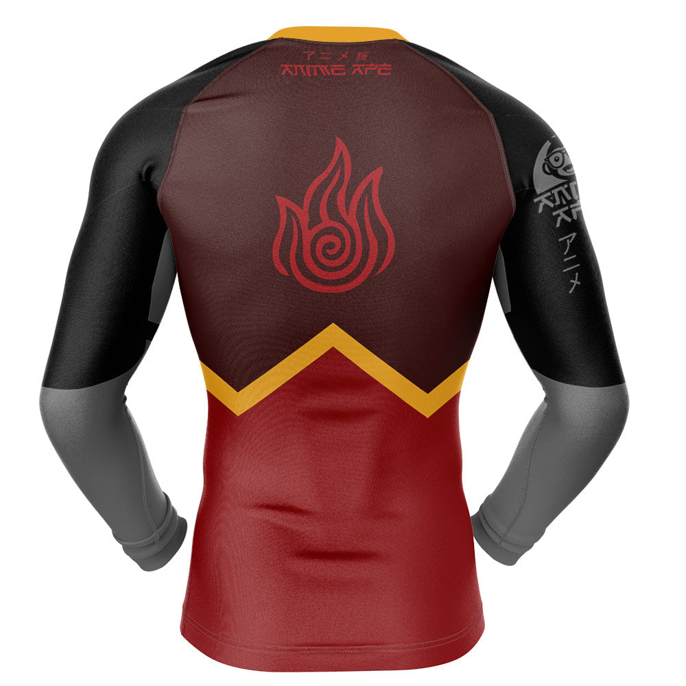 Firebenders Avatar Long Sleeve Rash Guard Compression Shirt
