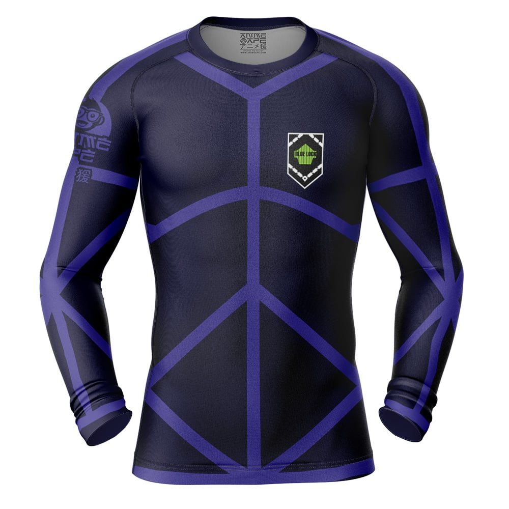 Football Club Blue Lock Long Sleeve Rash Guard Compression Shirt