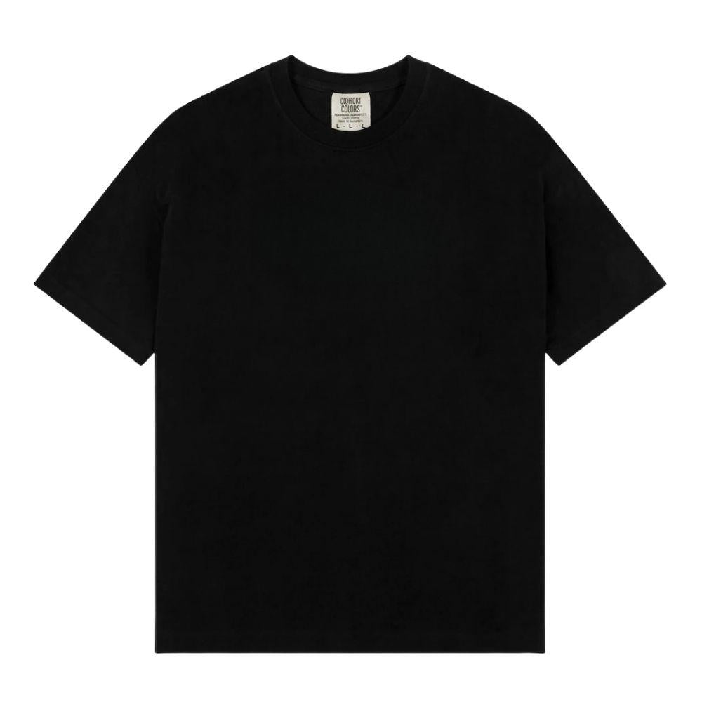 Front view of Comfort Colors Black T-shirt