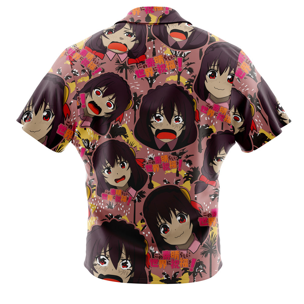 Funny Face Yunyun Konosuba Button Up Hawaiian Shirt