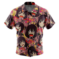 Funny Face Yunyun Konosuba Button Up Hawaiian Shirt