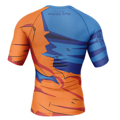 Goku Torn Gi Dragon Ball Z Short Sleeve Rash Guard Compression Shirt