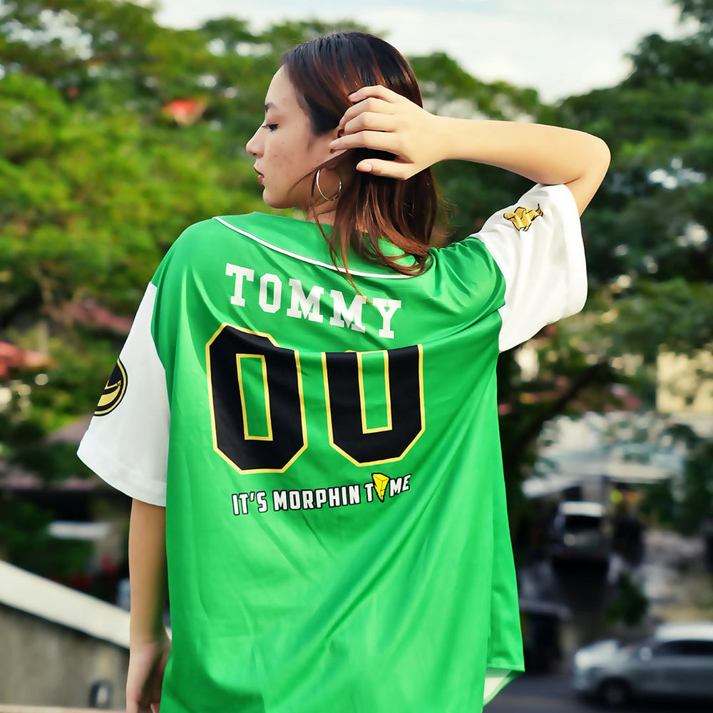 Personalized Dragonzords Green Power Rangers Baseball Jersey