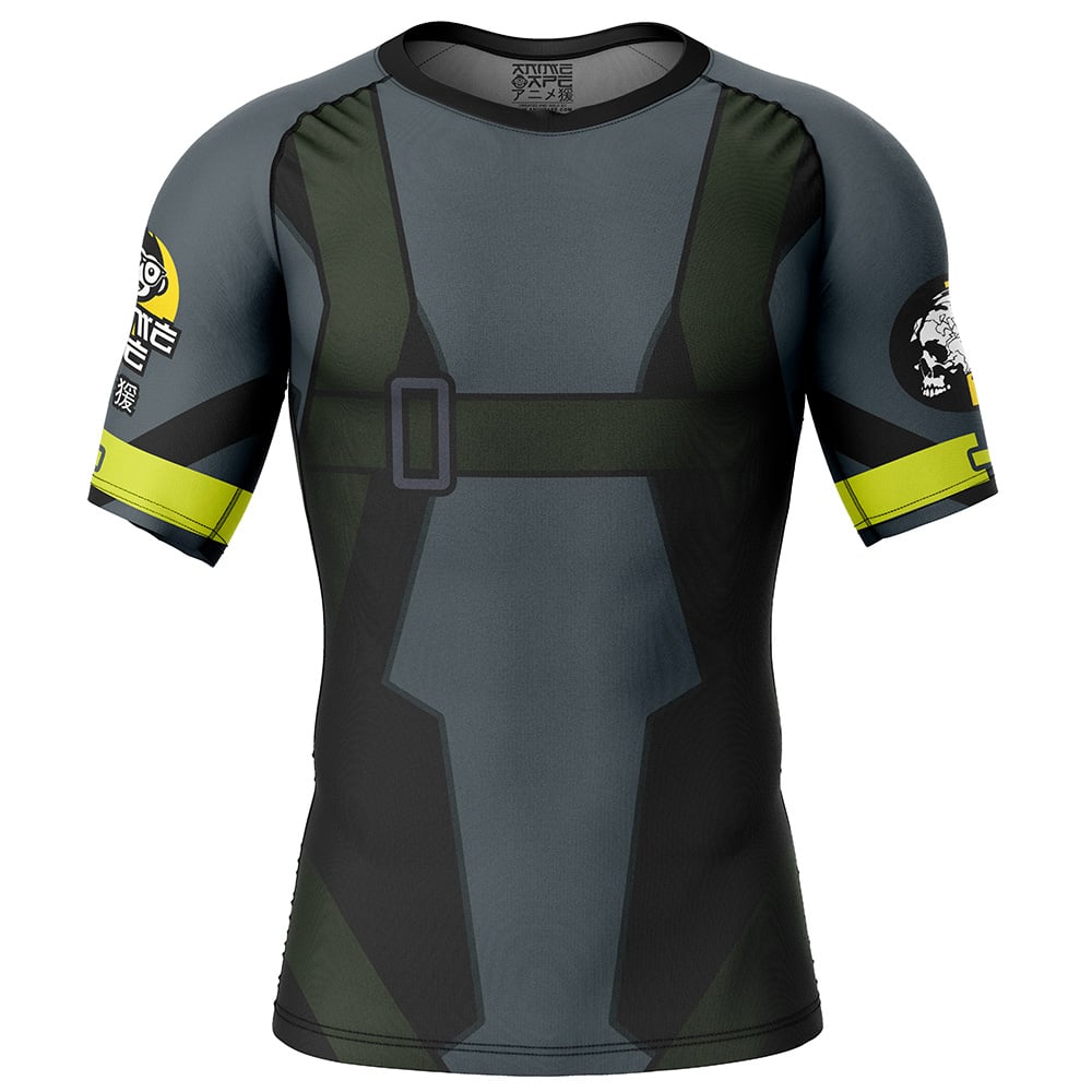 Metal Gear Solid Short Sleeve Rash Guard Compression Shirt