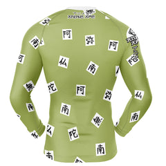Gyomei Himejima Demon Slayer Long Sleeve Rash Guard Compression Shirt