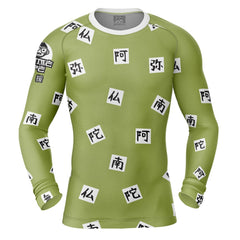 Gyomei Himejima Demon Slayer Long Sleeve Rash Guard Compression Shirt