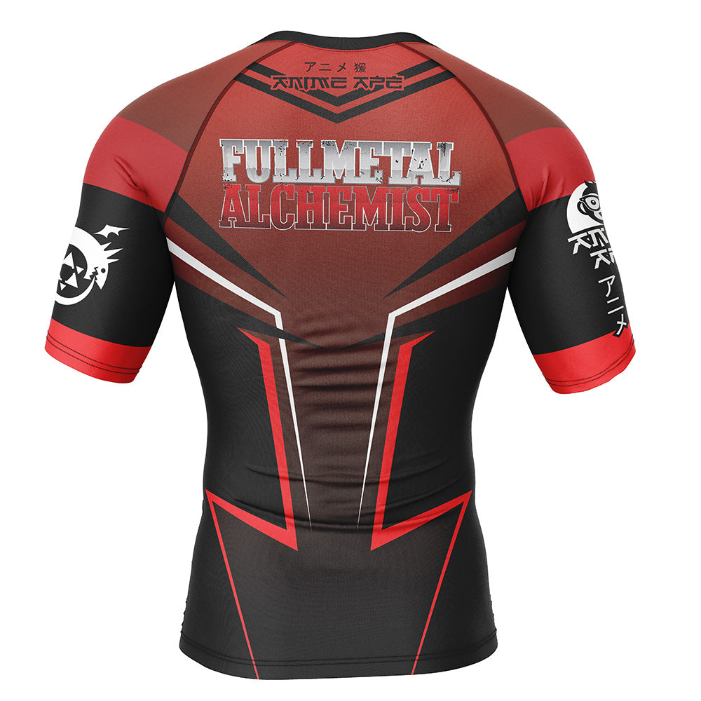 Homunculus Fullmetal Alchemist Short Sleeve Rash Guard Compression Shirt