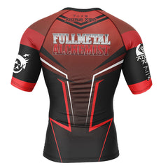 Homunculus Fullmetal Alchemist Short Sleeve Rash Guard Compression Shirt