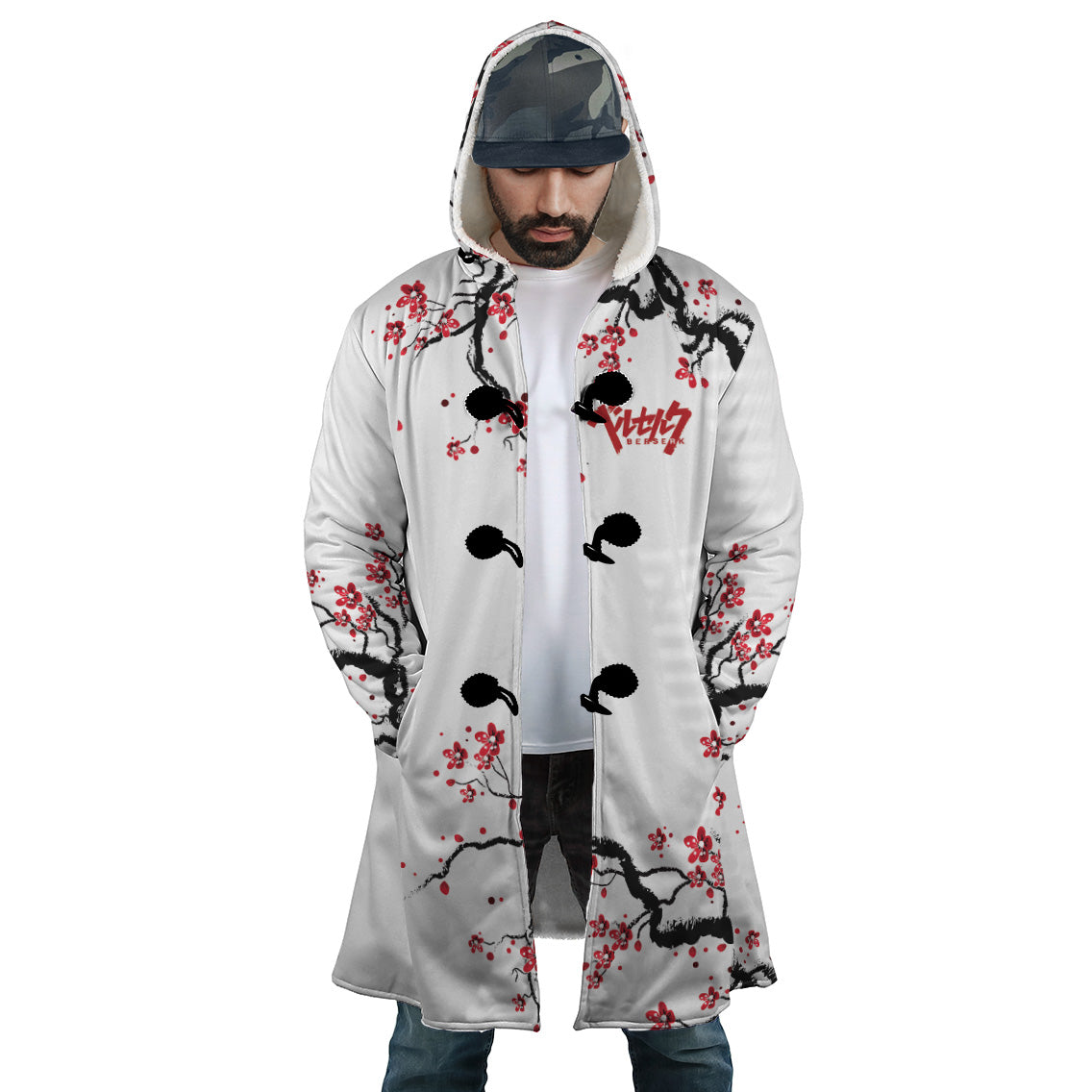 Guts Cherry Blossom Berserk Dream Cloak Coat