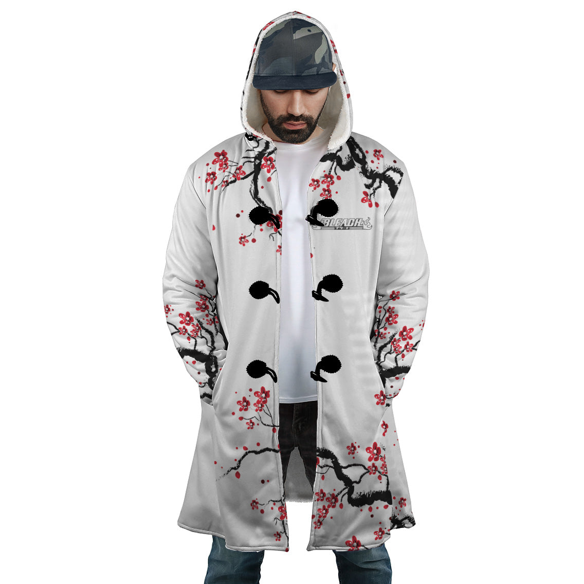 Zaraki Kenpachi Cherry Blossom Bleach Dream Cloak Coat