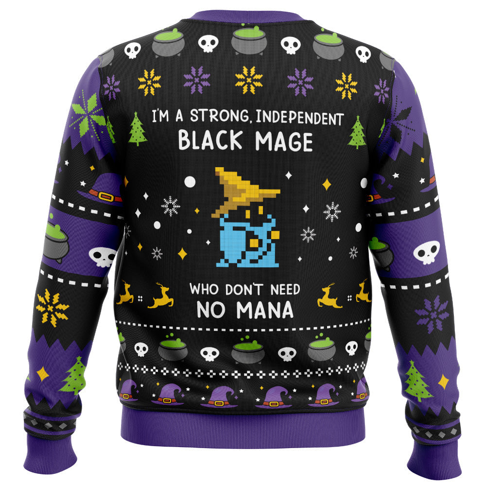 I'm A Strong Independent Black Mage Ugly Christmas Sweater