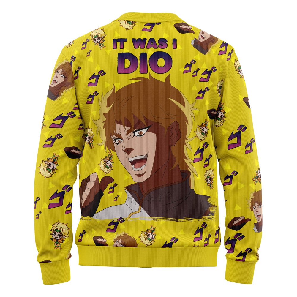 It Was Me Dio Jojo's Bizarre Adventure Knitted Cardigan Sweater