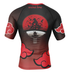 Itachi Uchiha Akatsuki Short Sleeve Rash Guard Compression Shirt
