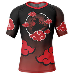 Itachi Uchiha Akatsuki Short Sleeve Rash Guard Compression Shirt